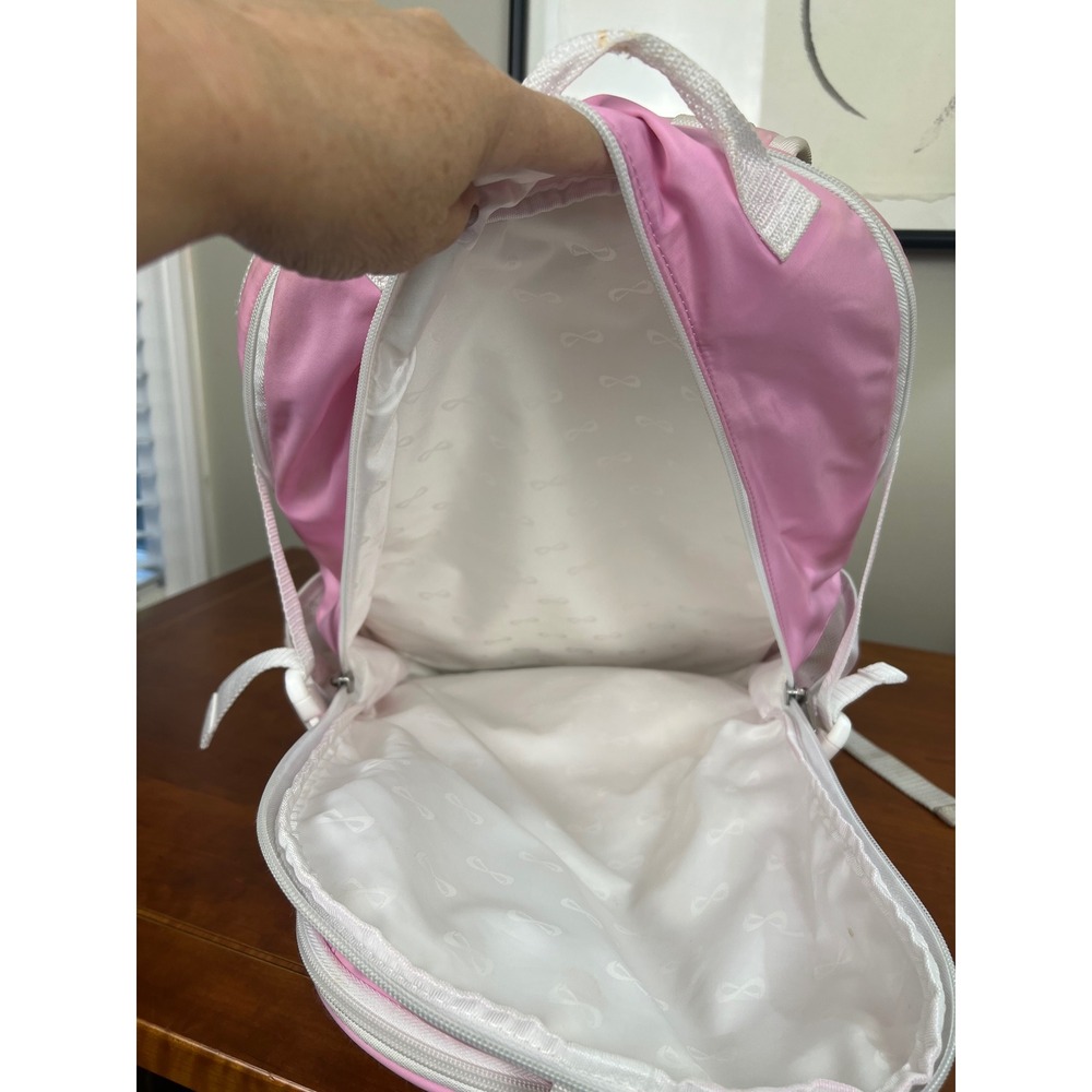 Nfinity Cheer Backpack Pink White Rhinestone Logo with Removable Pouch Kids - Picture 10 of 13